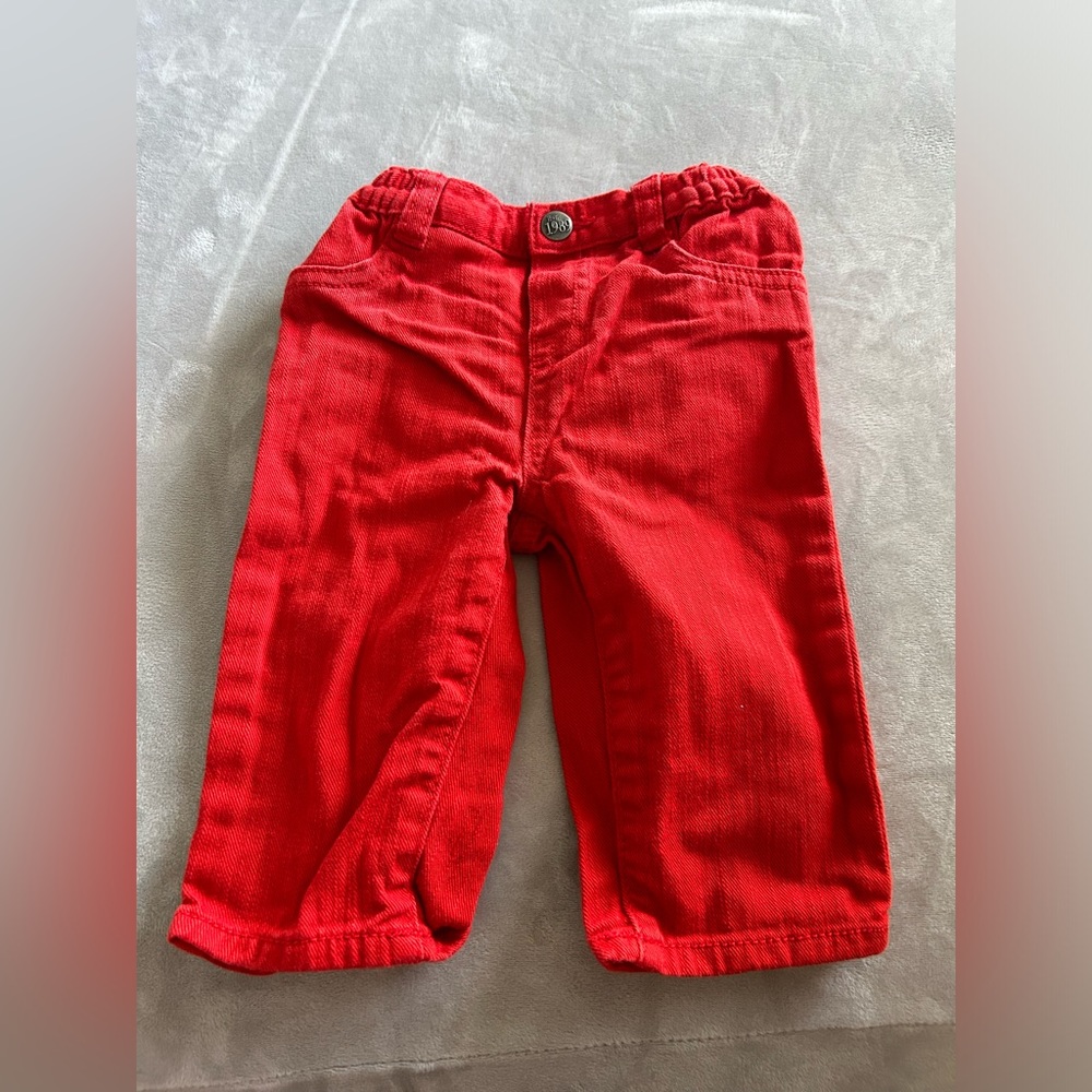 90s Vintage Infant Baby Girl Red Jeans Children’s Place